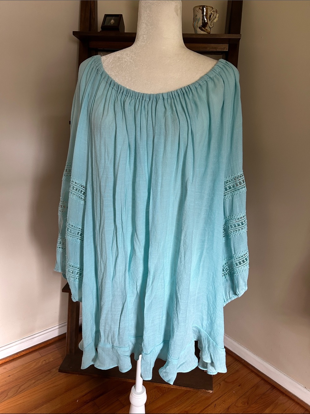 Melissa Paige Teal Peasant Tunic